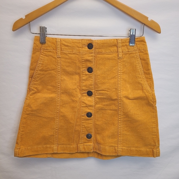 Forever 21 Corduroy Yellow Skirt - Picture 2 of 5
